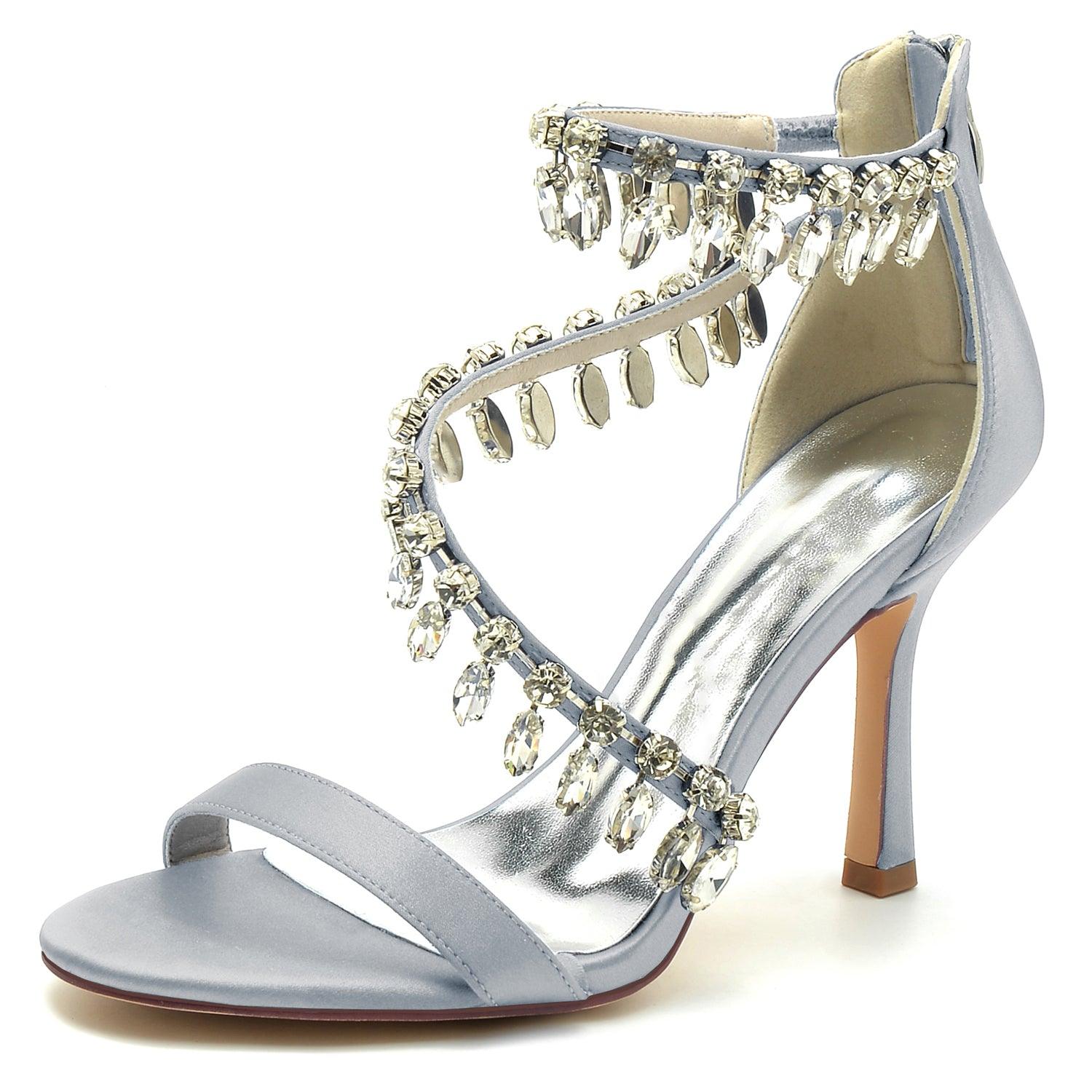 Stiletto Heel 9.5cm Silk-Like Shoes CK0332 - COCOMELODY