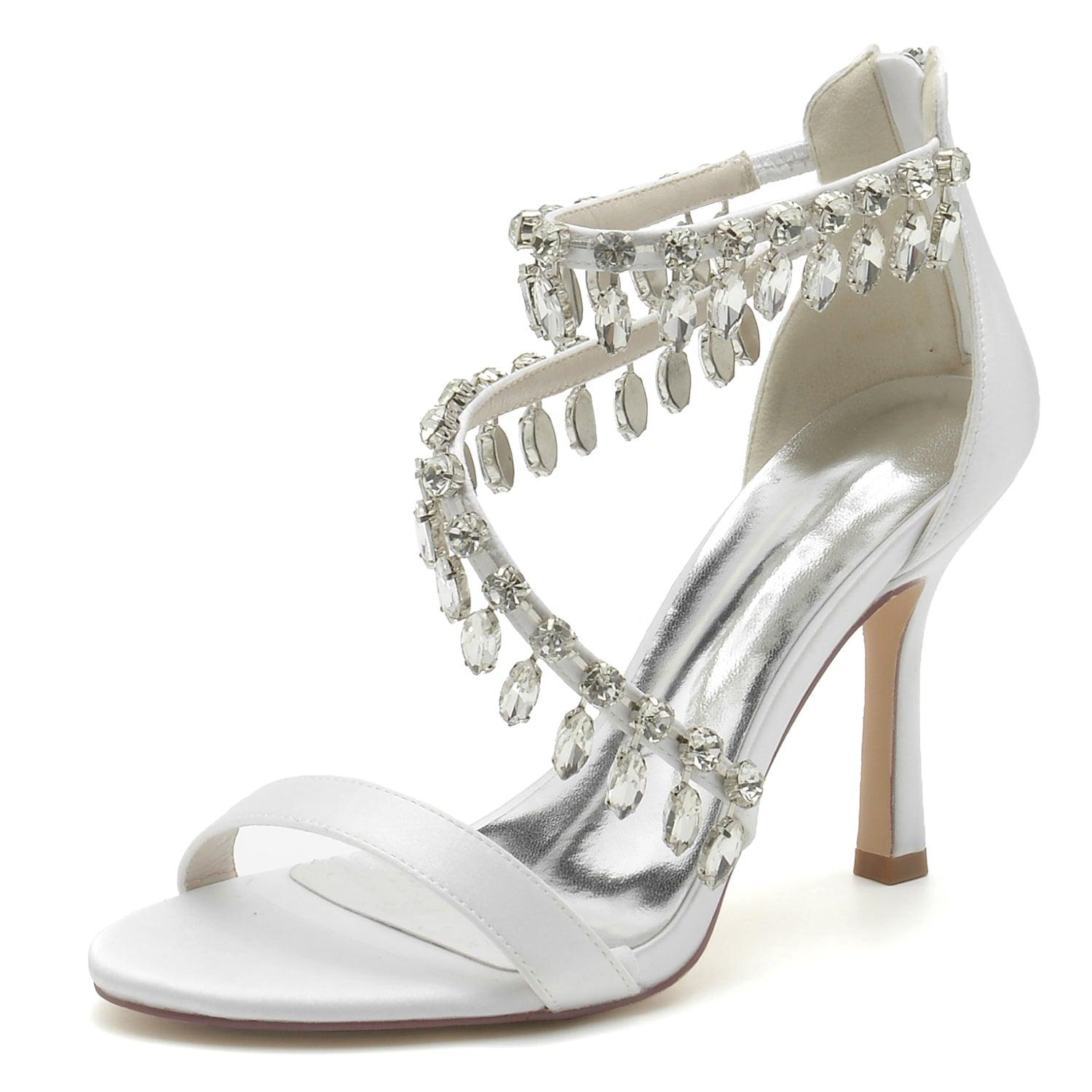 Stiletto Heel 9.5cm Silk-Like Shoes CK0332 - COCOMELODY