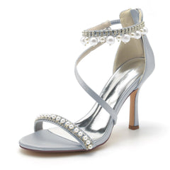 Stiletto Heel 9.5cm Silk-Like Shoes CK0333 - COCOMELODY