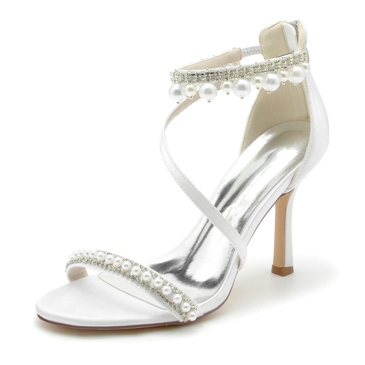 Stiletto Heel 9.5cm Silk-Like Shoes CK0333 - COCOMELODY