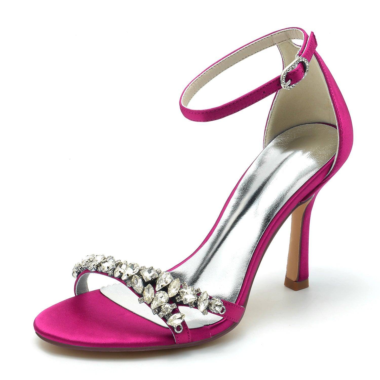 Stiletto Heel 9.5cm Silk-Like Shoes CK0337 - COCOMELODY