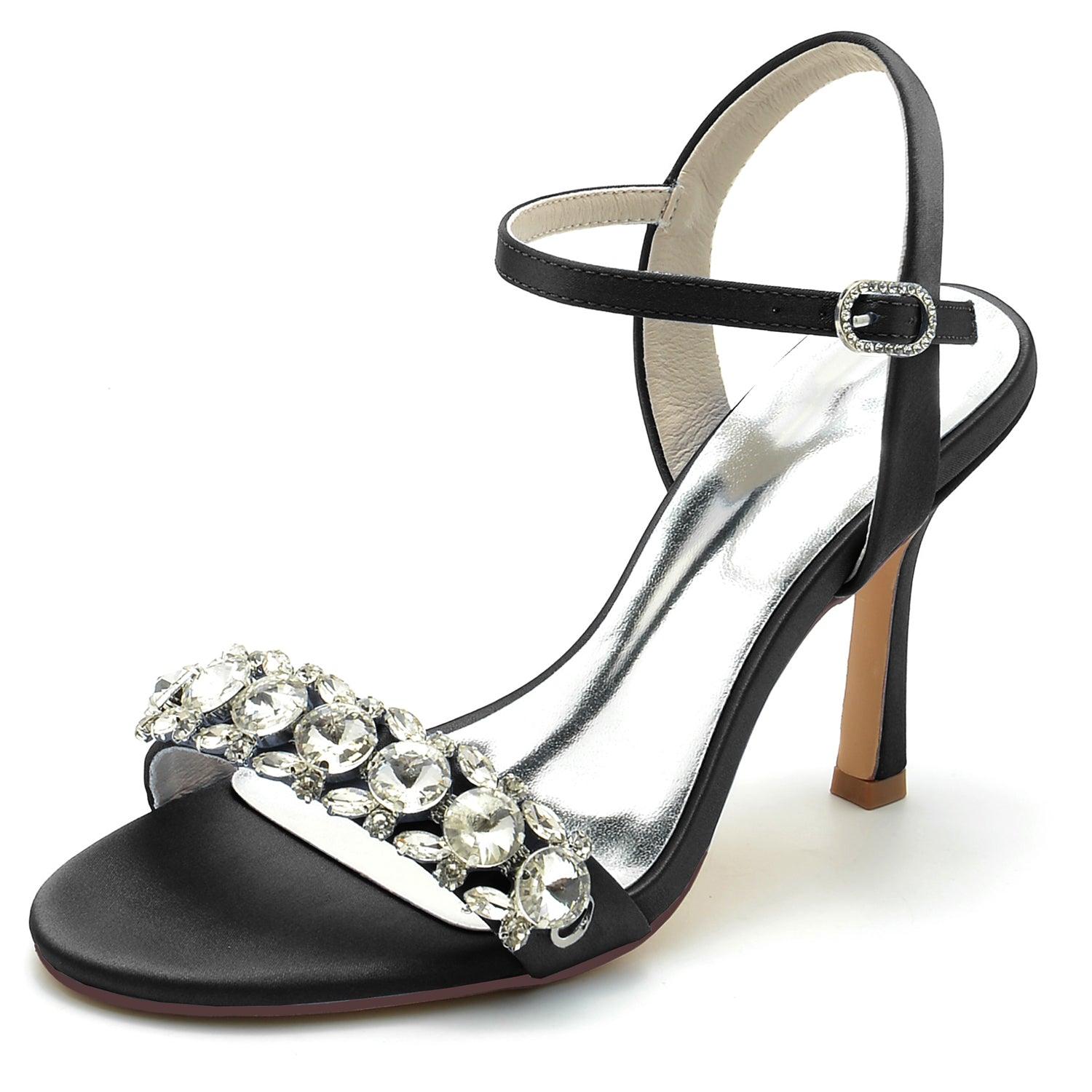 Stiletto Heel 9.5cm Silk-Like Shoes CK0338 - COCOMELODY