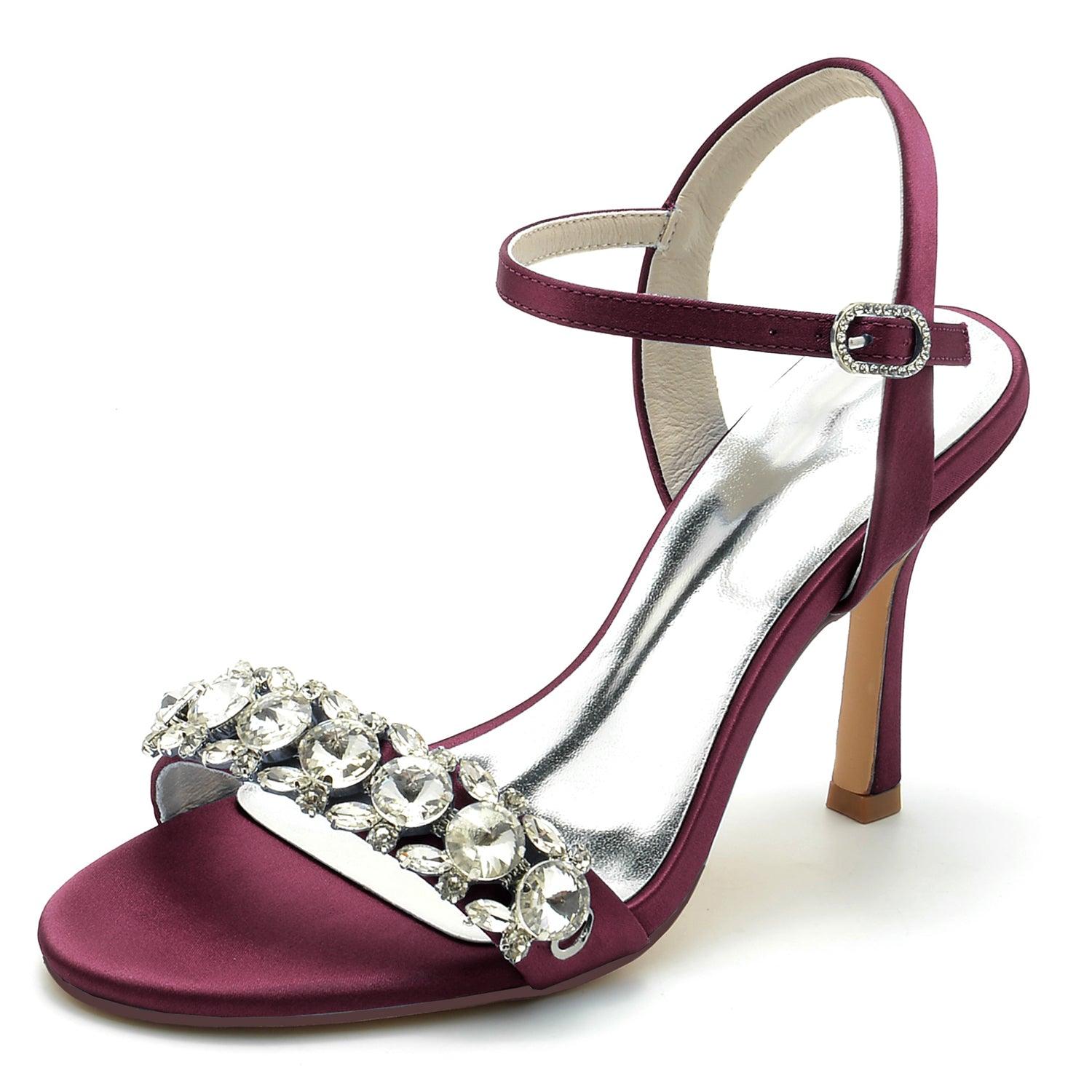 Stiletto Heel 9.5cm Silk-Like Shoes CK0338 - COCOMELODY