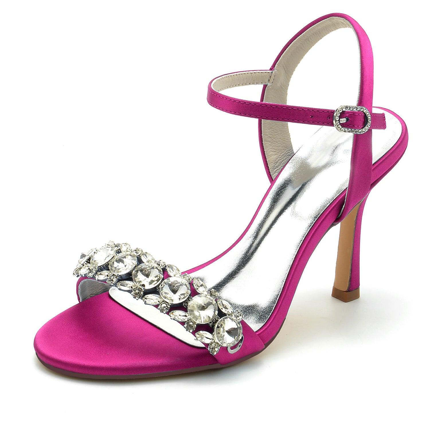 Stiletto Heel 9.5cm Silk-Like Shoes CK0338 - COCOMELODY