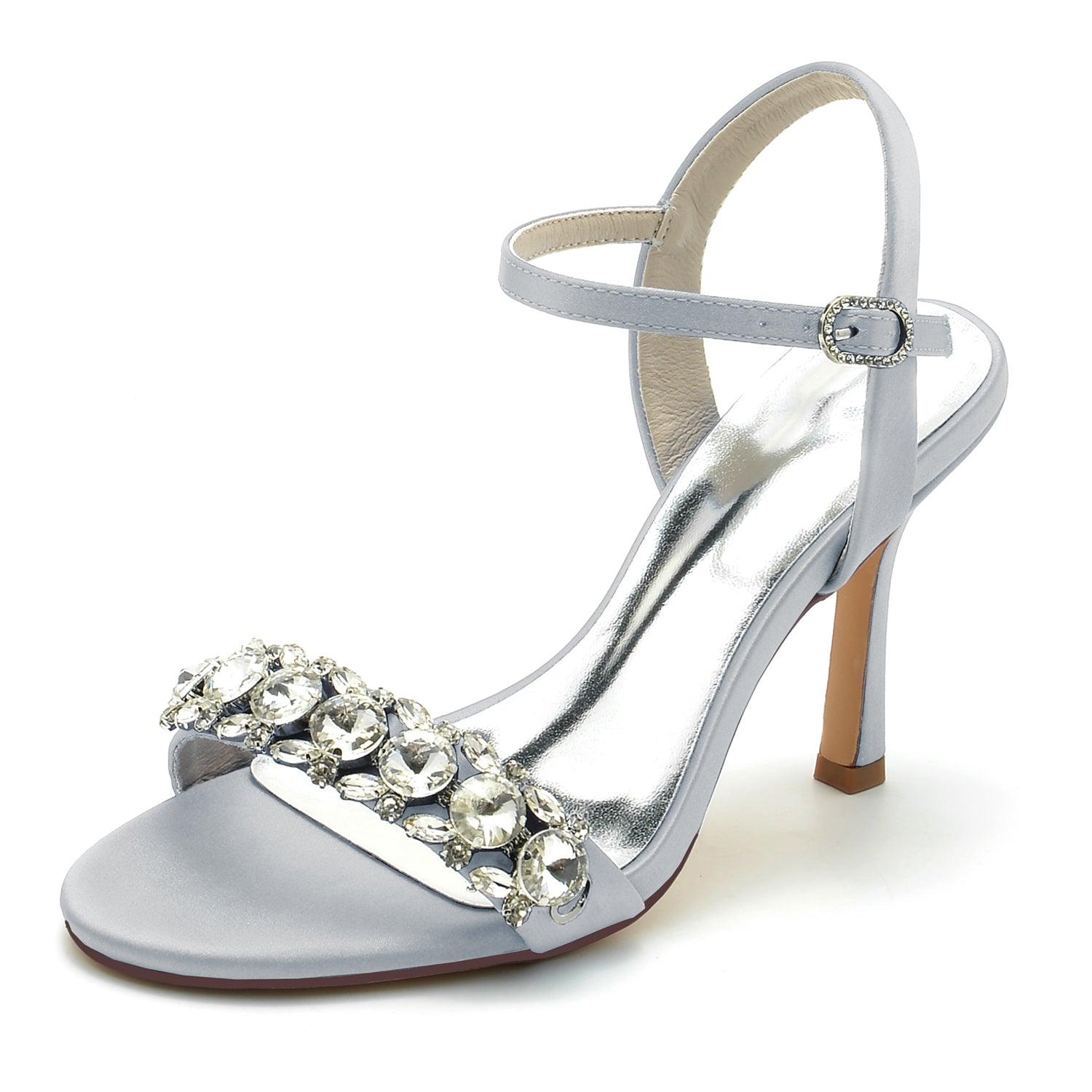 Stiletto Heel 9.5cm Silk-Like Shoes CK0338 - COCOMELODY