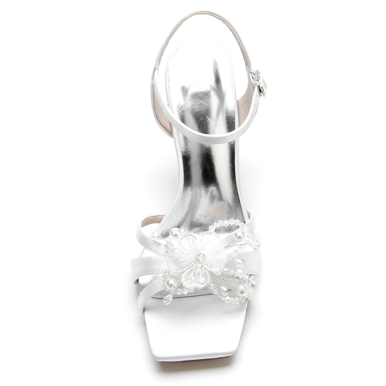 Stiletto Heel 9.5cm Silk-Like Shoes CK0340 - COCOMELODY