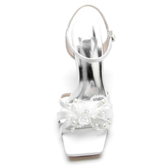 Stiletto Heel 9.5cm Silk-Like Shoes CK0340 - COCOMELODY