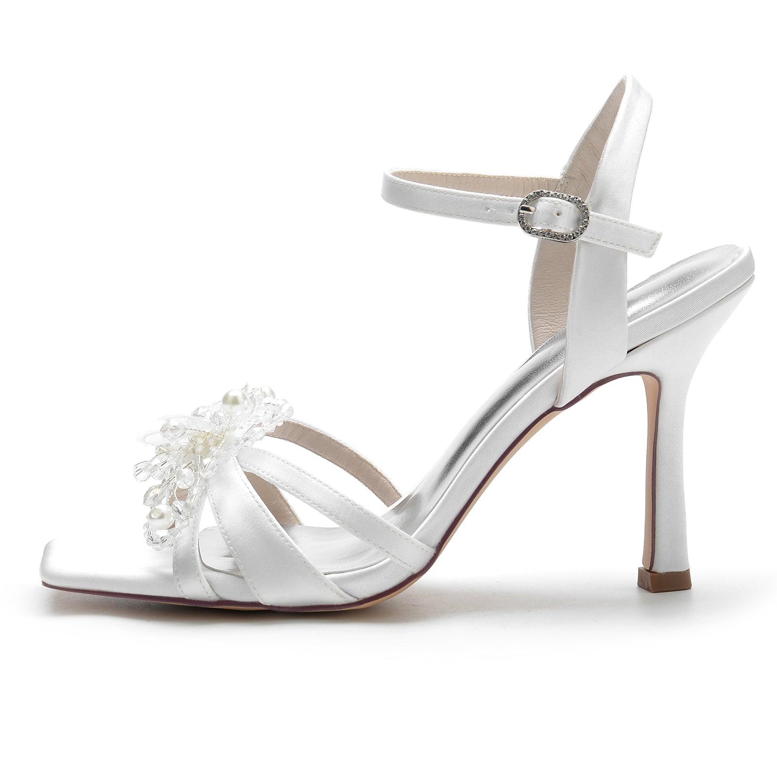 Stiletto Heel 9.5cm Silk-Like Shoes CK0340 - COCOMELODY