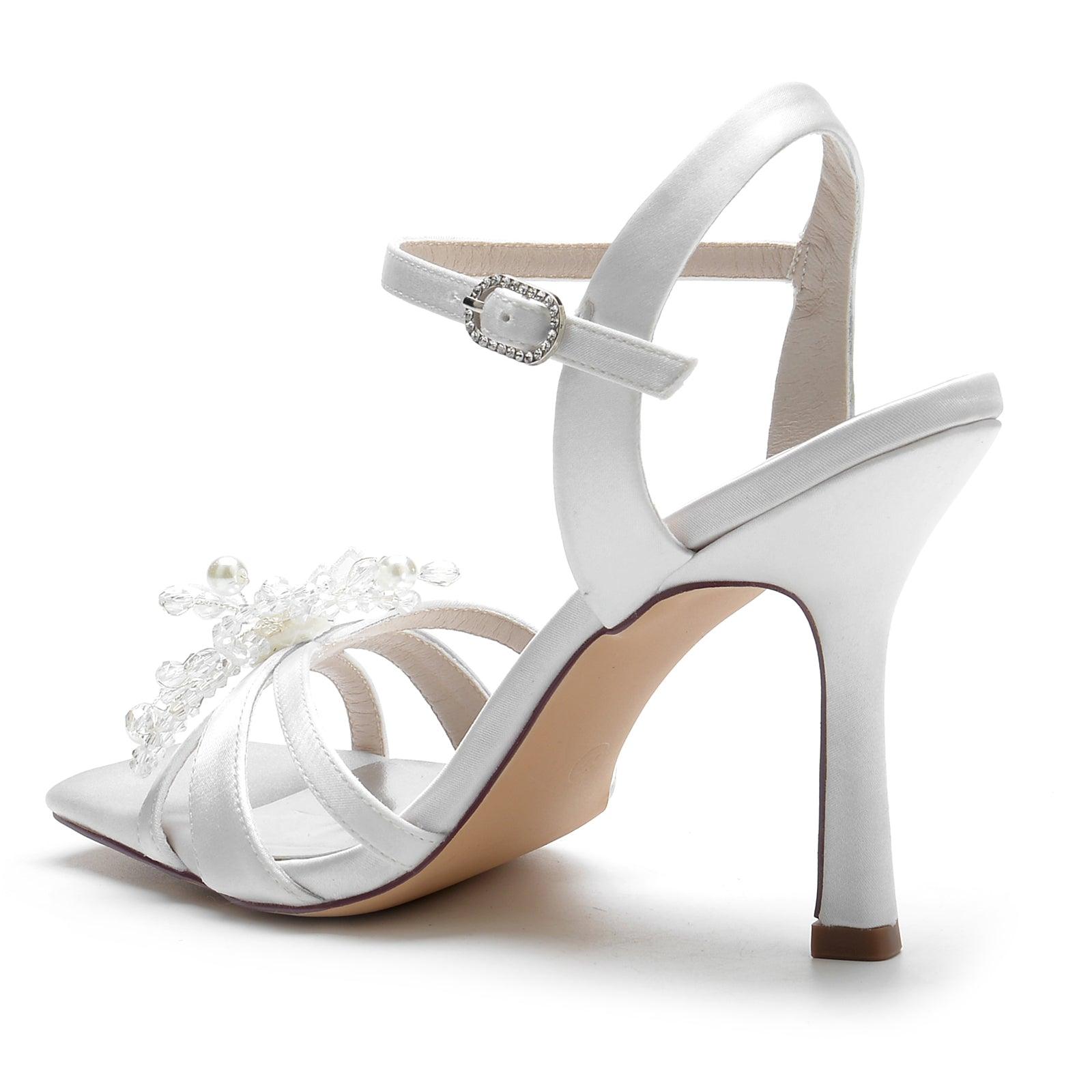 Stiletto Heel 9.5cm Silk-Like Shoes CK0340 - COCOMELODY
