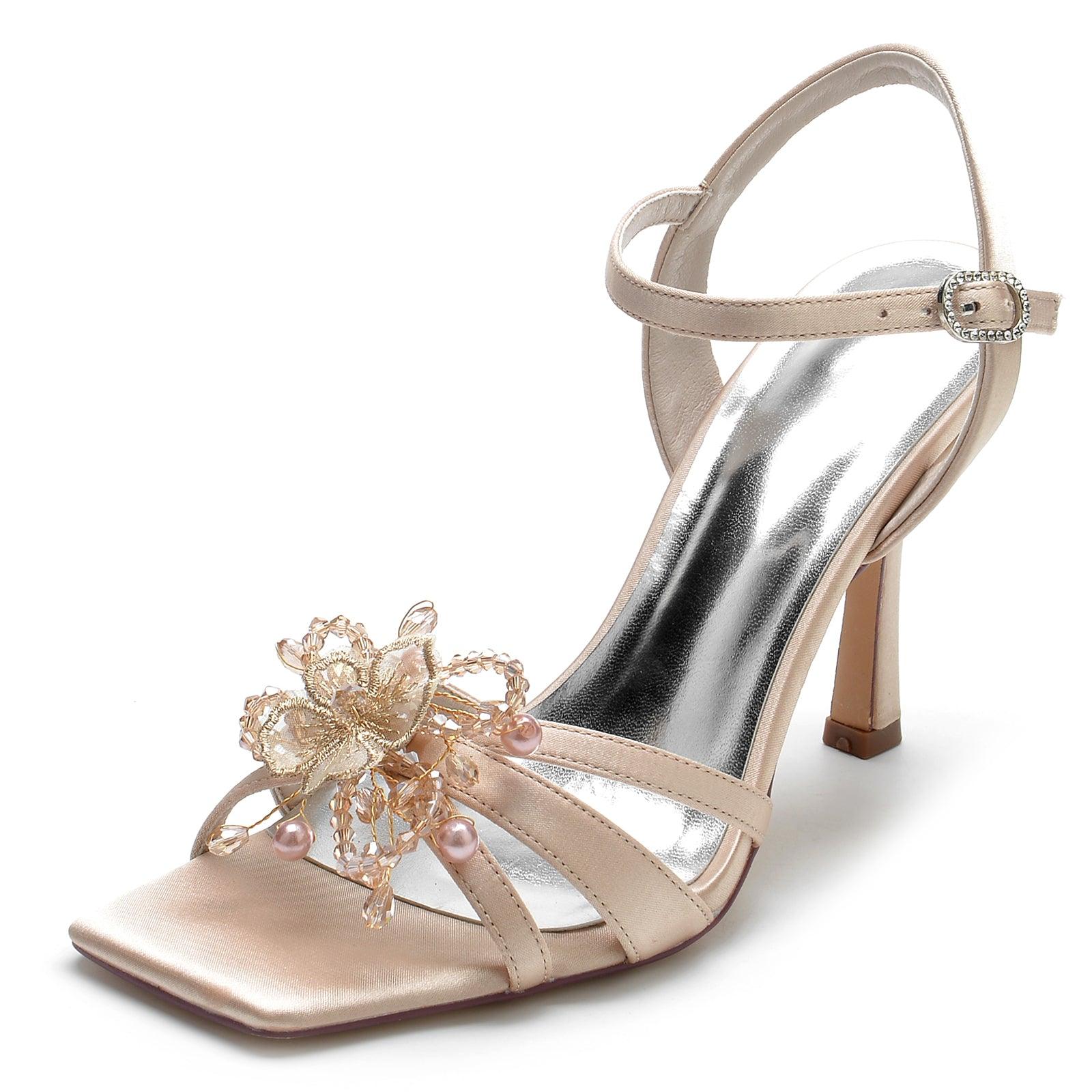 Stiletto Heel 9.5cm Silk-Like Shoes CK0340 - COCOMELODY