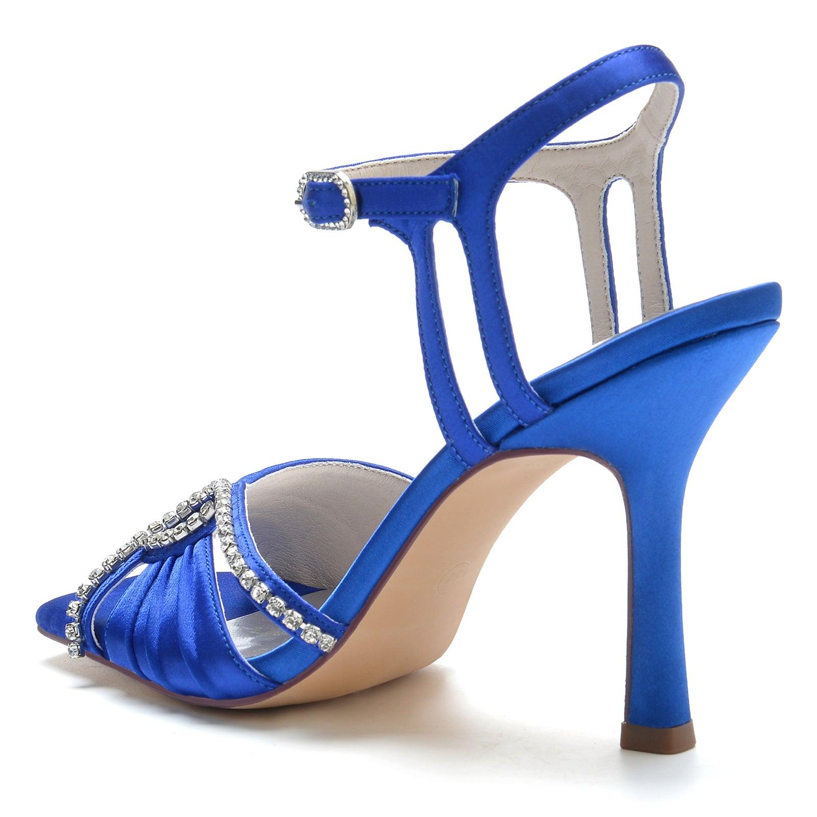 Stiletto Heel 9.5cm Silk-Like Shoes CK0341 - COCOMELODY