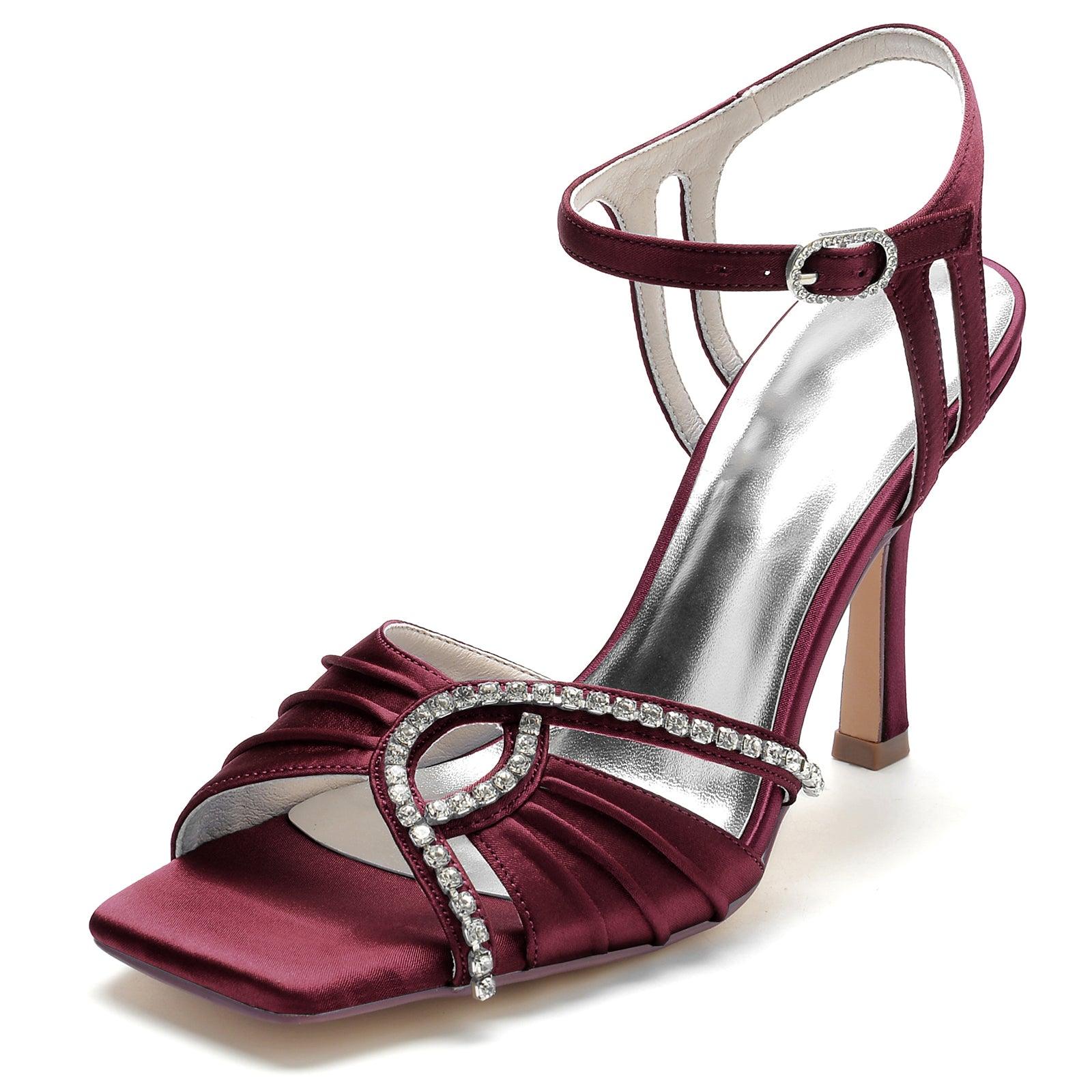 Stiletto Heel 9.5cm Silk-Like Shoes CK0341 - COCOMELODY