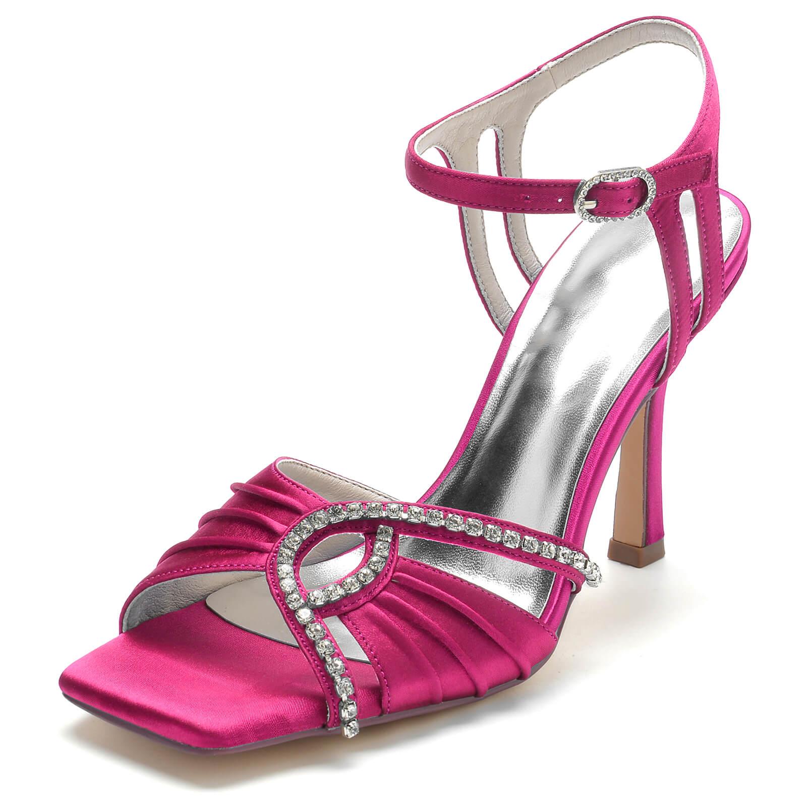 Stiletto Heel 9.5cm Silk-Like Shoes CK0341 - COCOMELODY