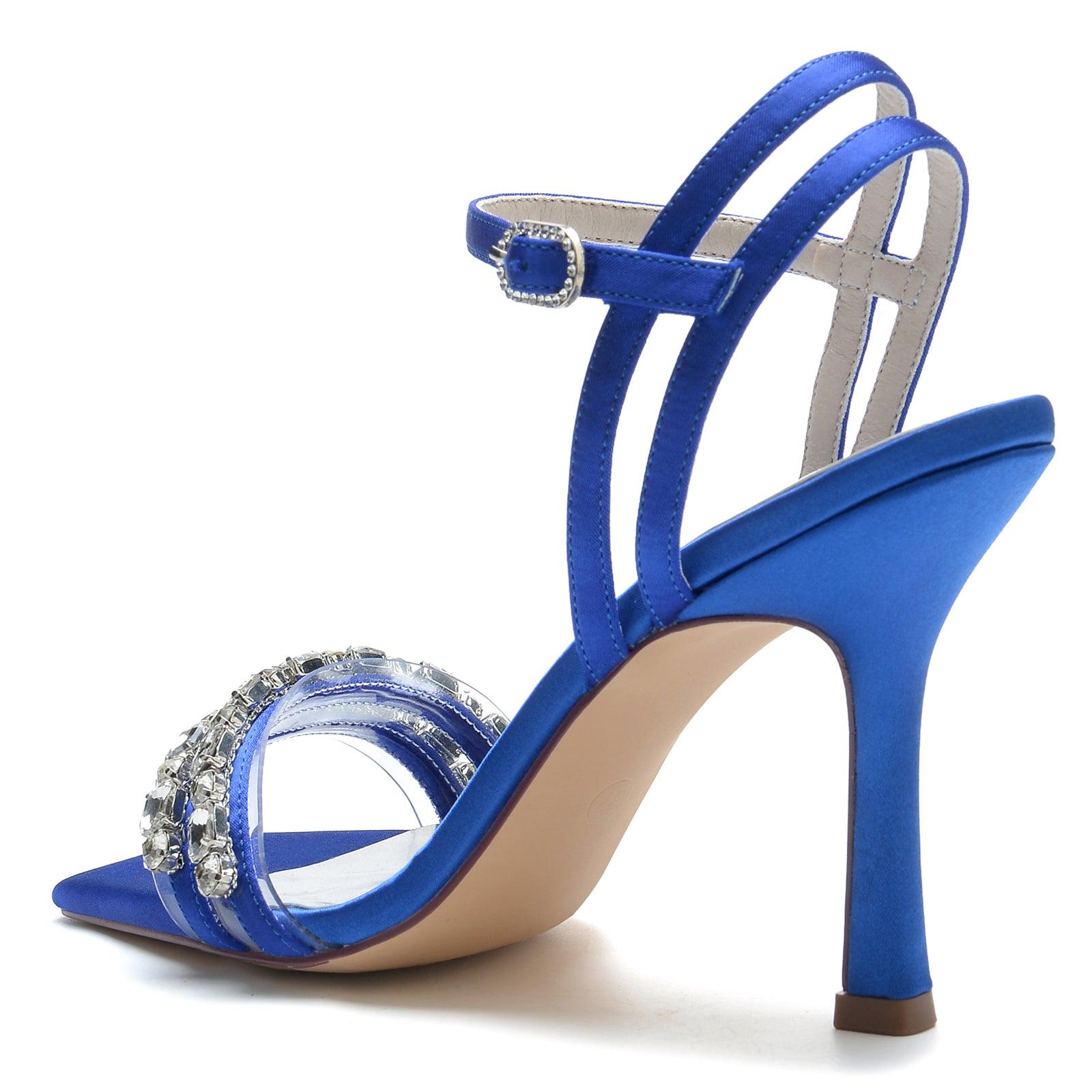 Stiletto Heel 9.5cm Silk-Like Shoes CK0342 - COCOMELODY