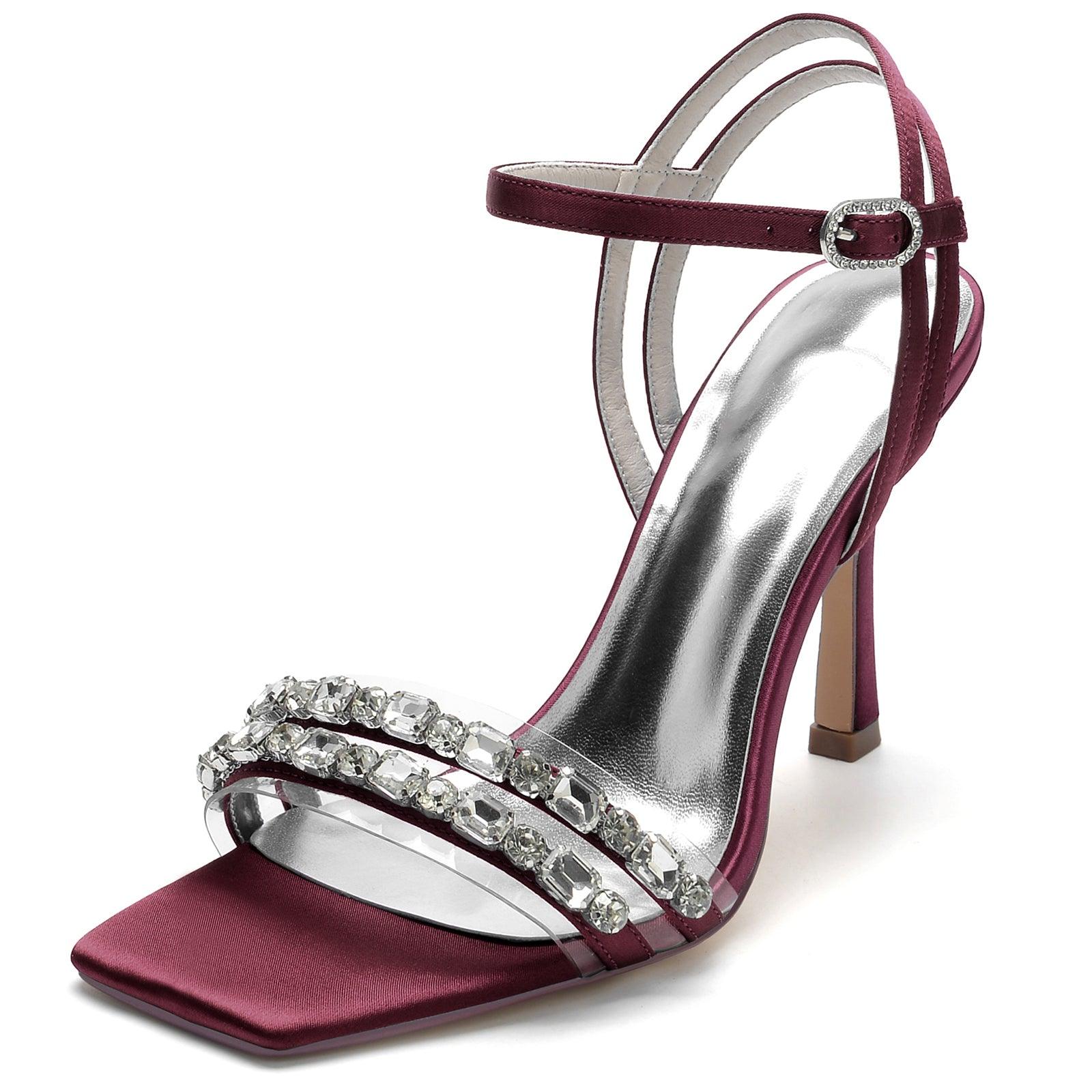 Stiletto Heel 9.5cm Silk-Like Shoes CK0342 - COCOMELODY