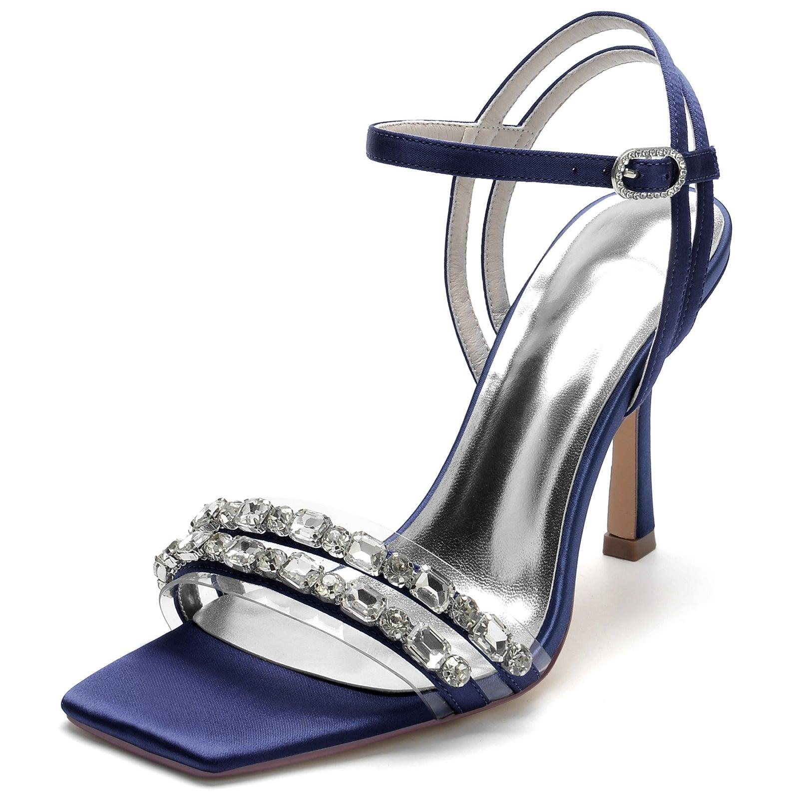 Stiletto Heel 9.5cm Silk-Like Shoes CK0342 - COCOMELODY