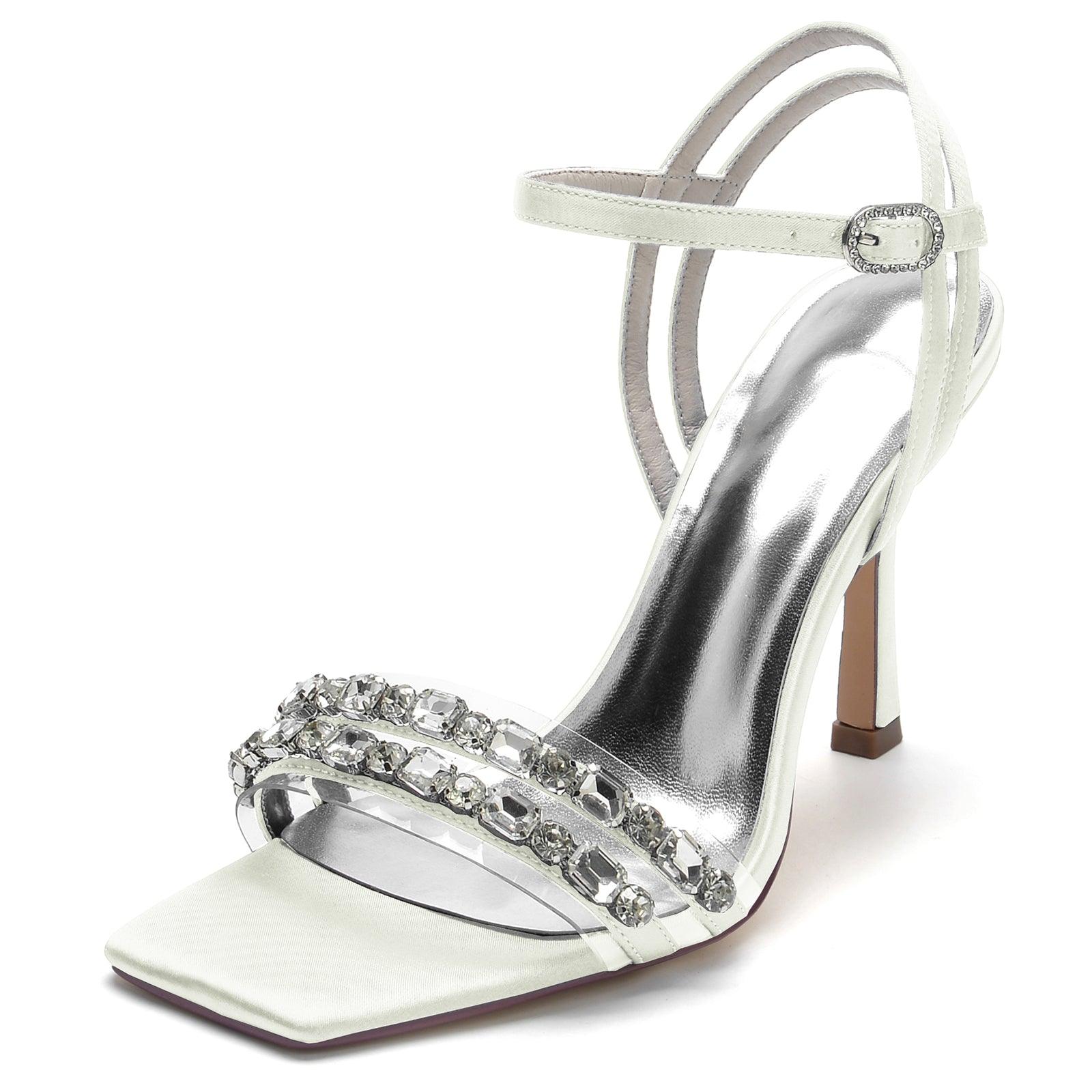 Stiletto Heel 9.5cm Silk-Like Shoes CK0342 - COCOMELODY