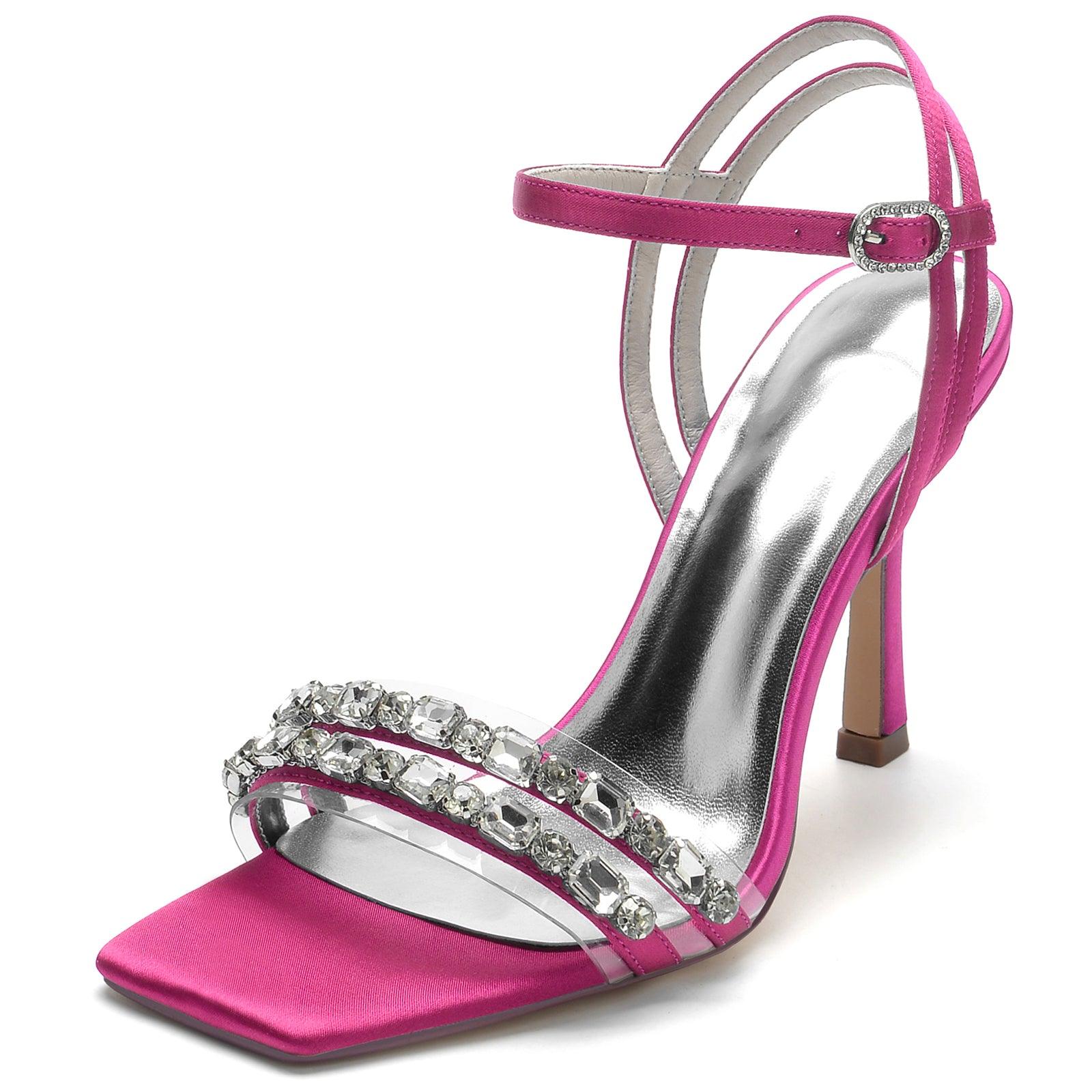 Stiletto Heel 9.5cm Silk-Like Shoes CK0342 - COCOMELODY