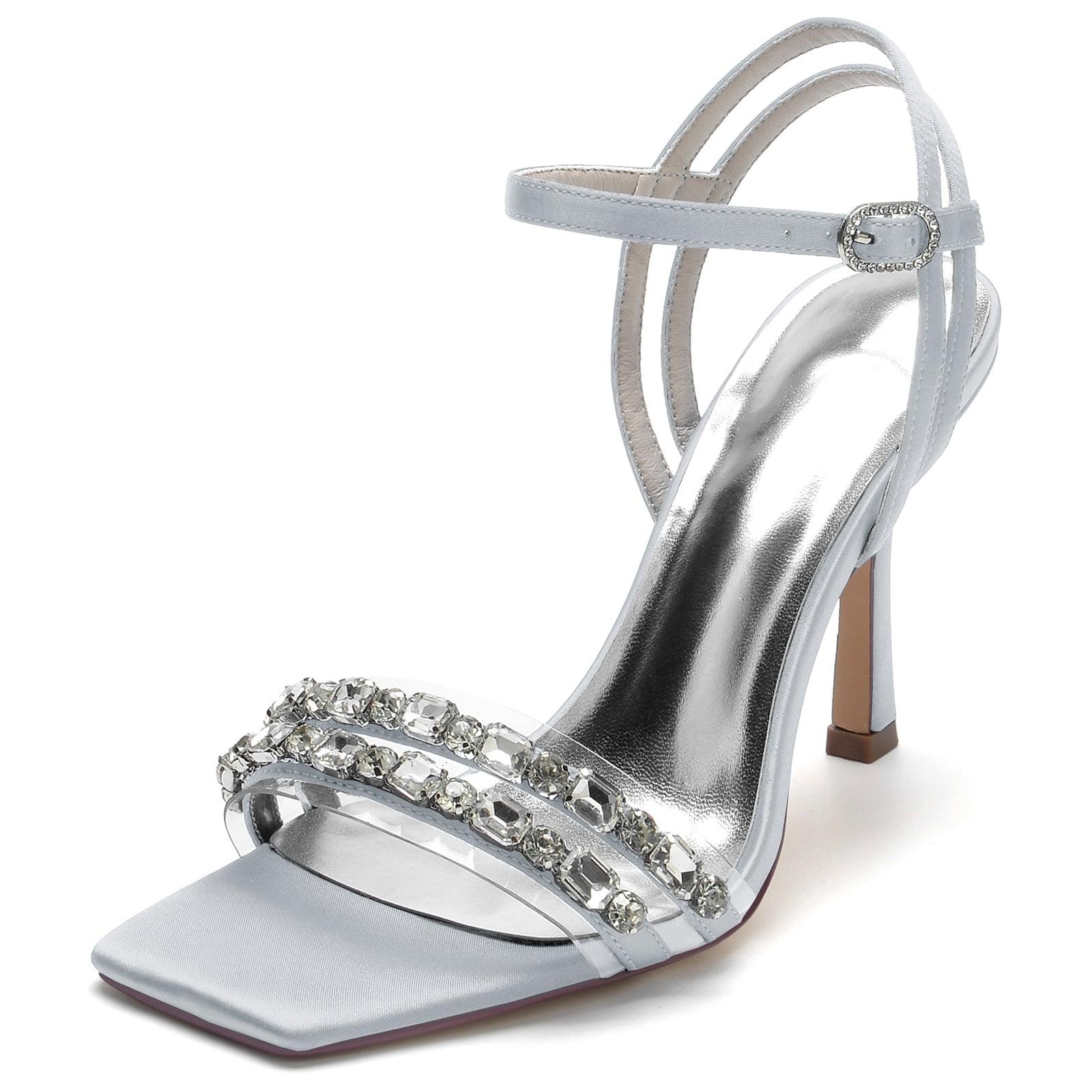 Stiletto Heel 9.5cm Silk-Like Shoes CK0342 - COCOMELODY