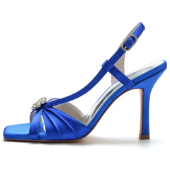 Stiletto Heel 9.5cm Silk-Like Shoes CK0343 - COCOMELODY
