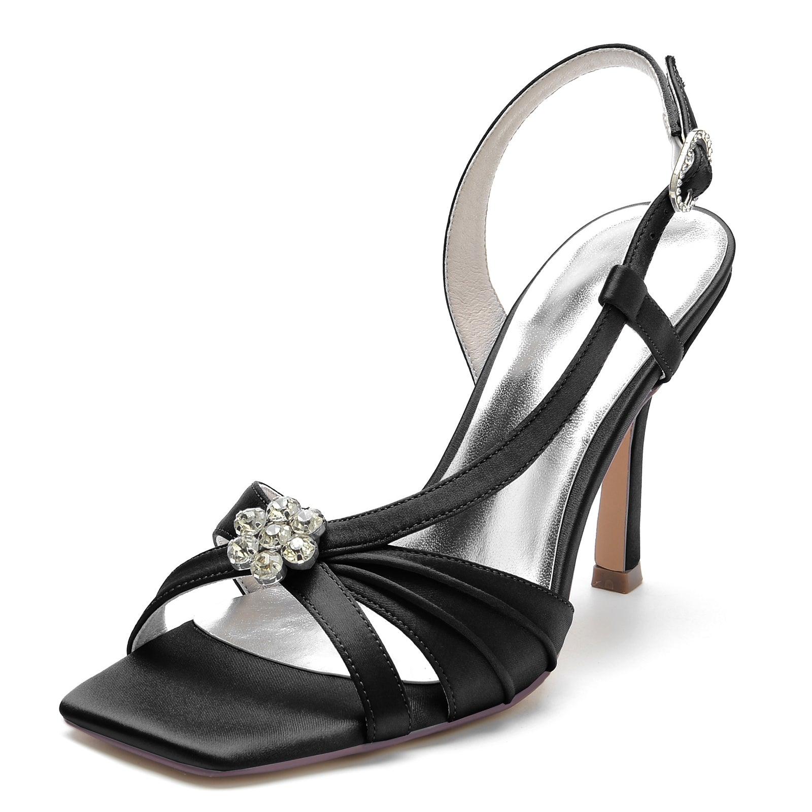 Stiletto Heel 9.5cm Silk-Like Shoes CK0343 - COCOMELODY