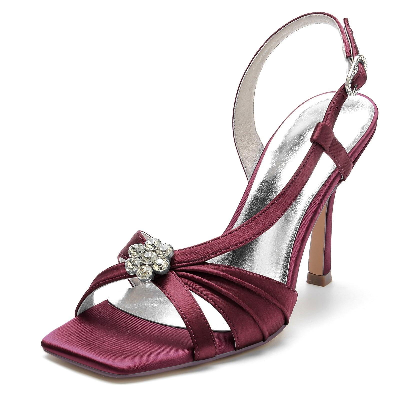 Stiletto Heel 9.5cm Silk-Like Shoes CK0343 - COCOMELODY