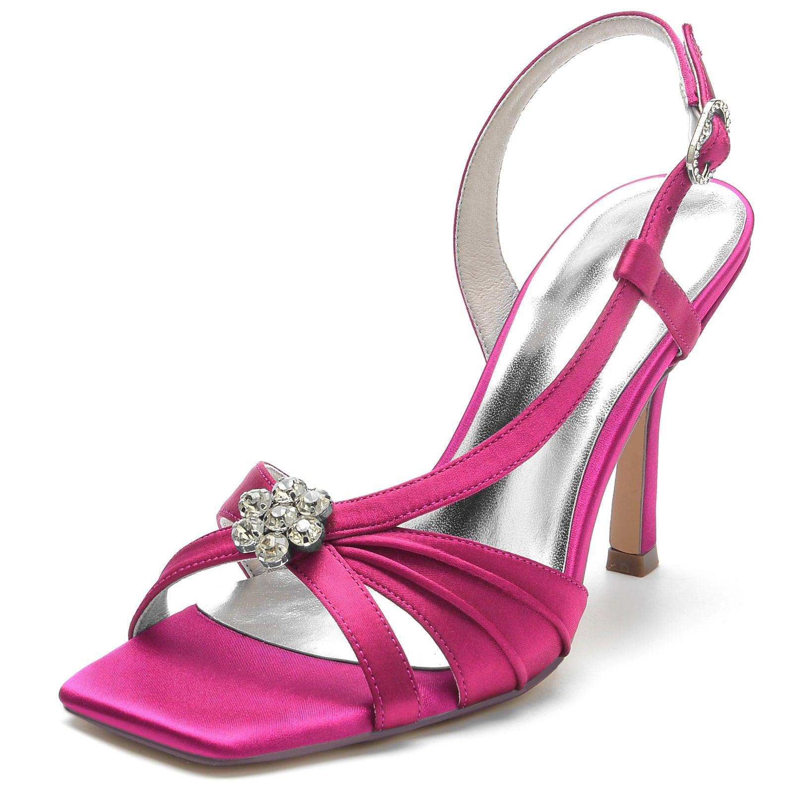 Stiletto Heel 9.5cm Silk-Like Shoes CK0343 - COCOMELODY