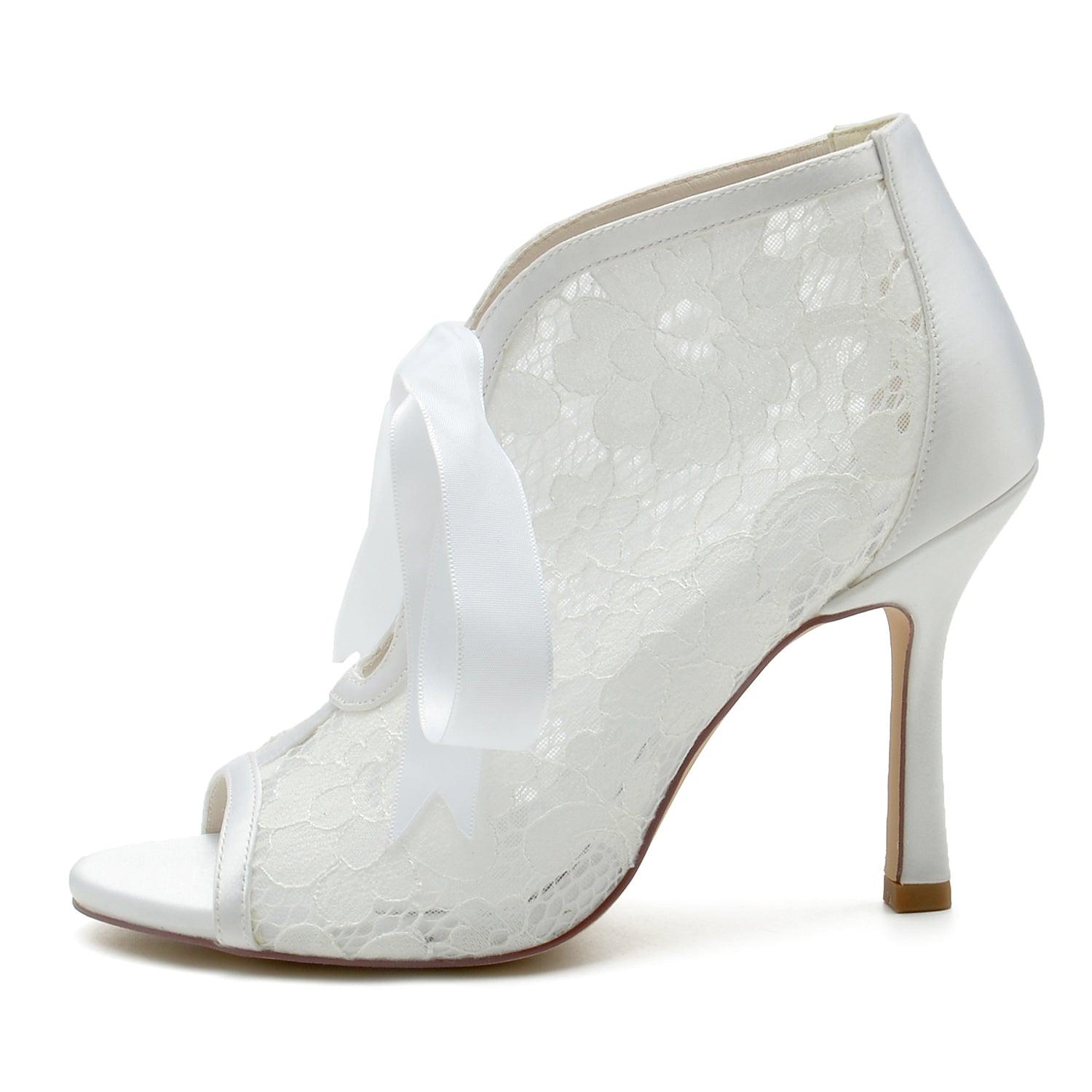 Stiletto Heel 9.5cm Lace Shoes CK0345 - COCOMELODY