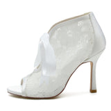 Stiletto Heel 9.5cm Lace Shoes CK0345 - COCOMELODY