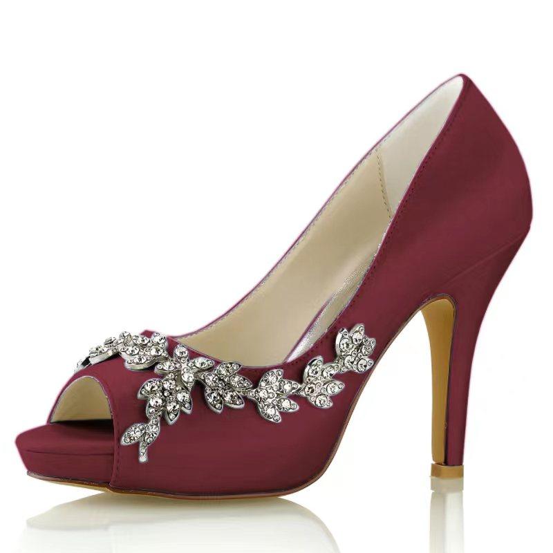 Stiletto Heel 10cm Silk-Like Shoes CK0348 - COCOMELODY
