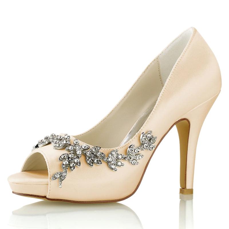 Stiletto Heel 10cm Silk-Like Shoes CK0348 - COCOMELODY