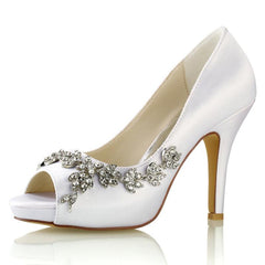 Stiletto Heel 10cm Silk-Like Shoes CK0348 - COCOMELODY