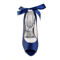 Stiletto Heel 10cm Silk-Like Shoes CK0349 - COCOMELODY