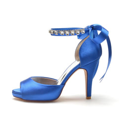 Stiletto Heel 10cm Silk-Like Shoes CK0353 - COCOMELODY