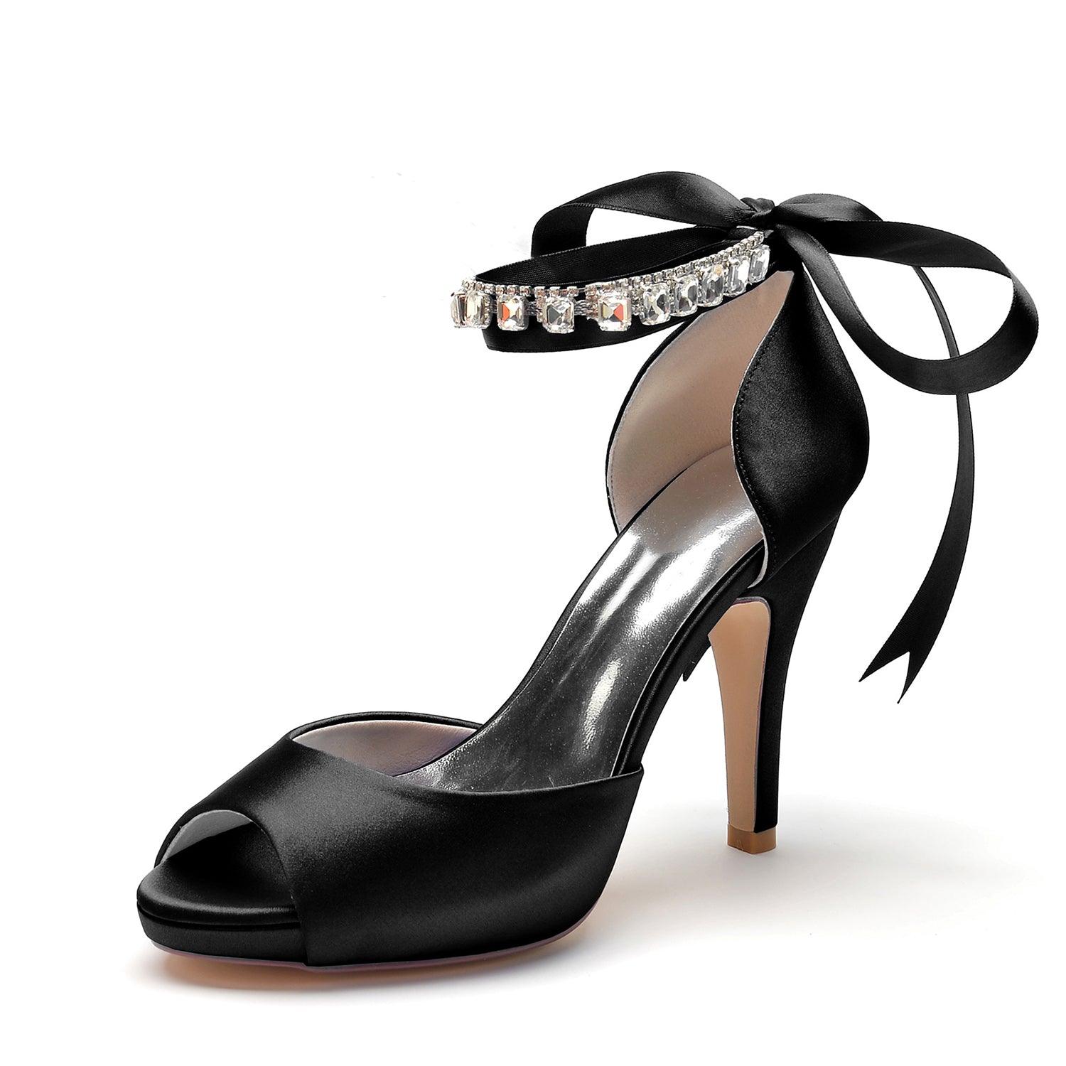 Stiletto Heel 10cm Silk-Like Shoes CK0353 - COCOMELODY