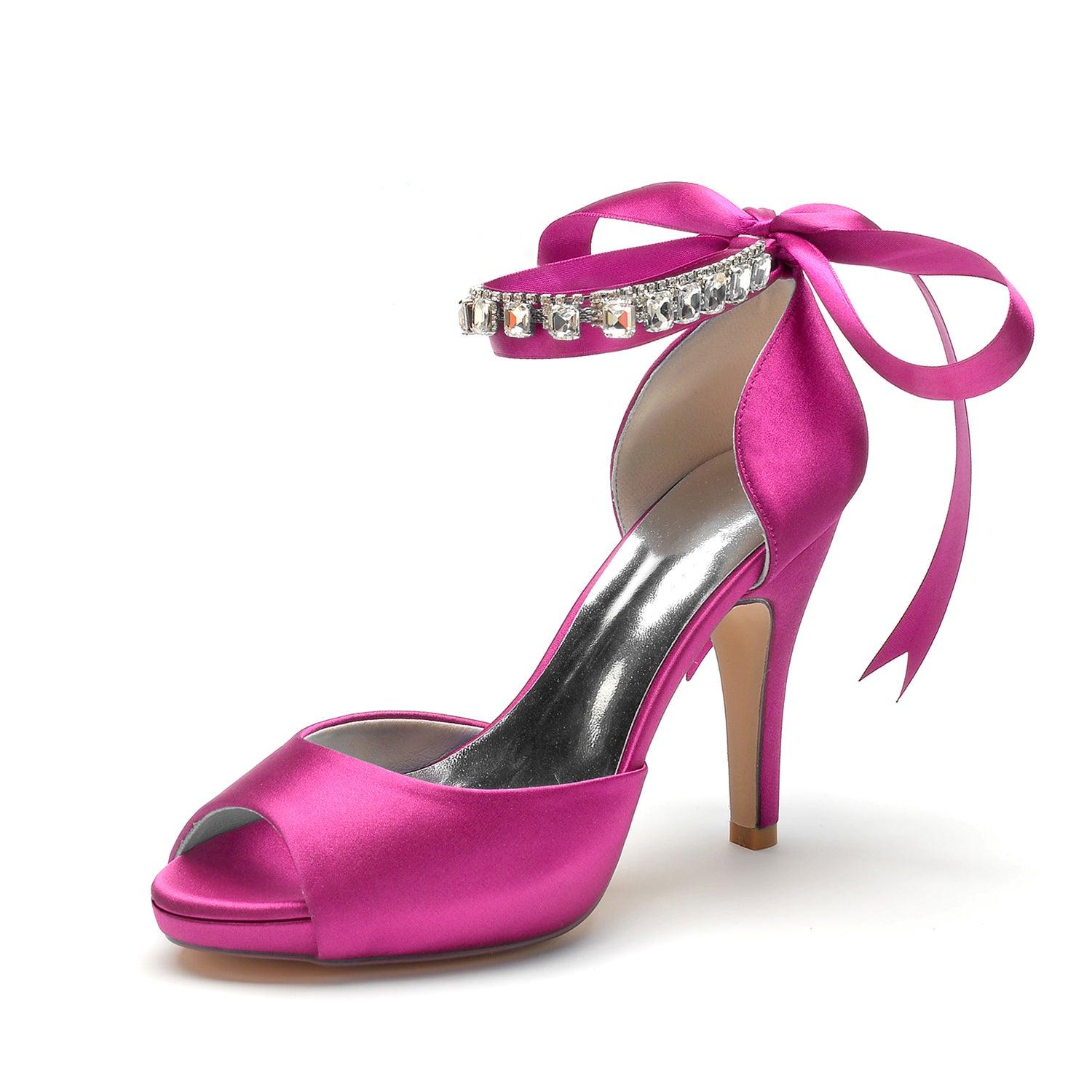 Stiletto Heel 10cm Silk-Like Shoes CK0353 - COCOMELODY