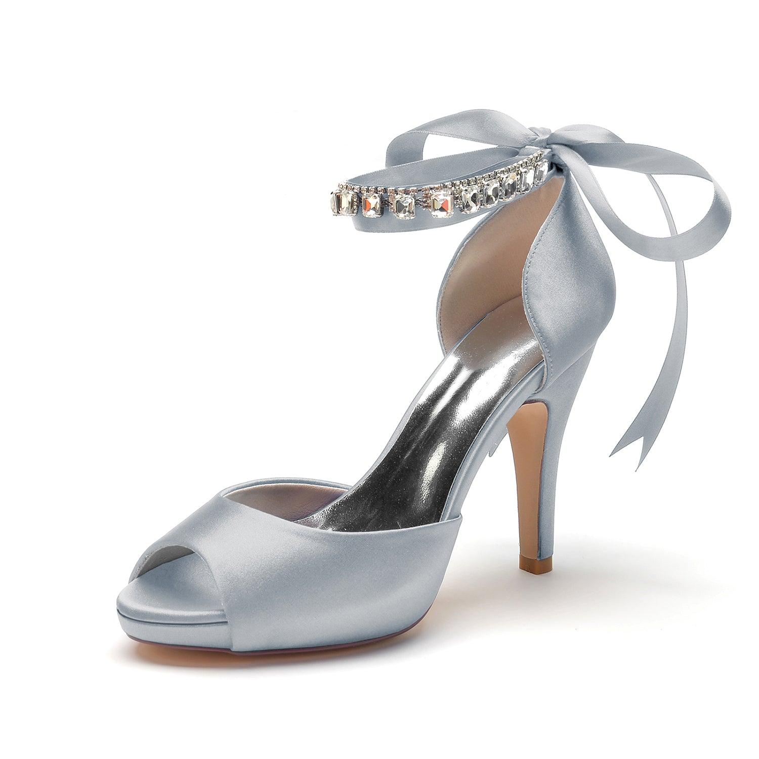 Stiletto Heel 10cm Silk-Like Shoes CK0353 - COCOMELODY