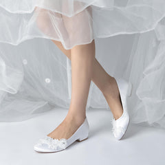 Flat Heel 2.5cm Silk-Like Shoes CK0375 - COCOMELODY
