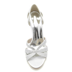 Stiletto Heel 9.5cm Silk-Like Shoes CK0389 - COCOMELODY