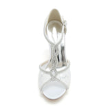 Stiletto Heel 9.5cm Silk-Like Shoes CK0390 - COCOMELODY