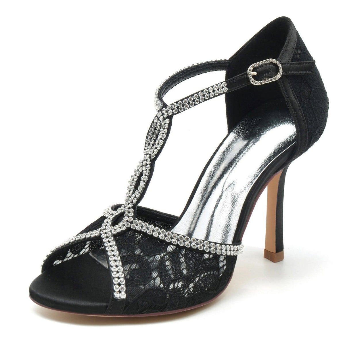 Stiletto Heel 9.5cm Silk-Like Shoes CK0390 - COCOMELODY