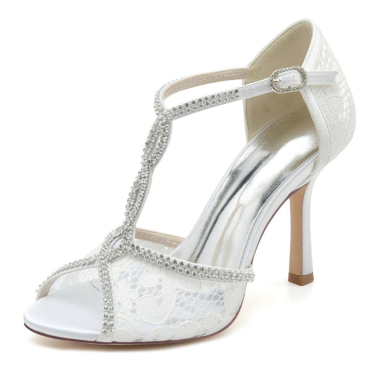 Stiletto Heel 9.5cm Silk-Like Shoes CK0390 - COCOMELODY