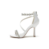 Stiletto Heel 9.5cm Silk-Like Shoes CK0391 - COCOMELODY