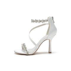 Stiletto Heel 9.5cm Silk-Like Shoes CK0391 - COCOMELODY