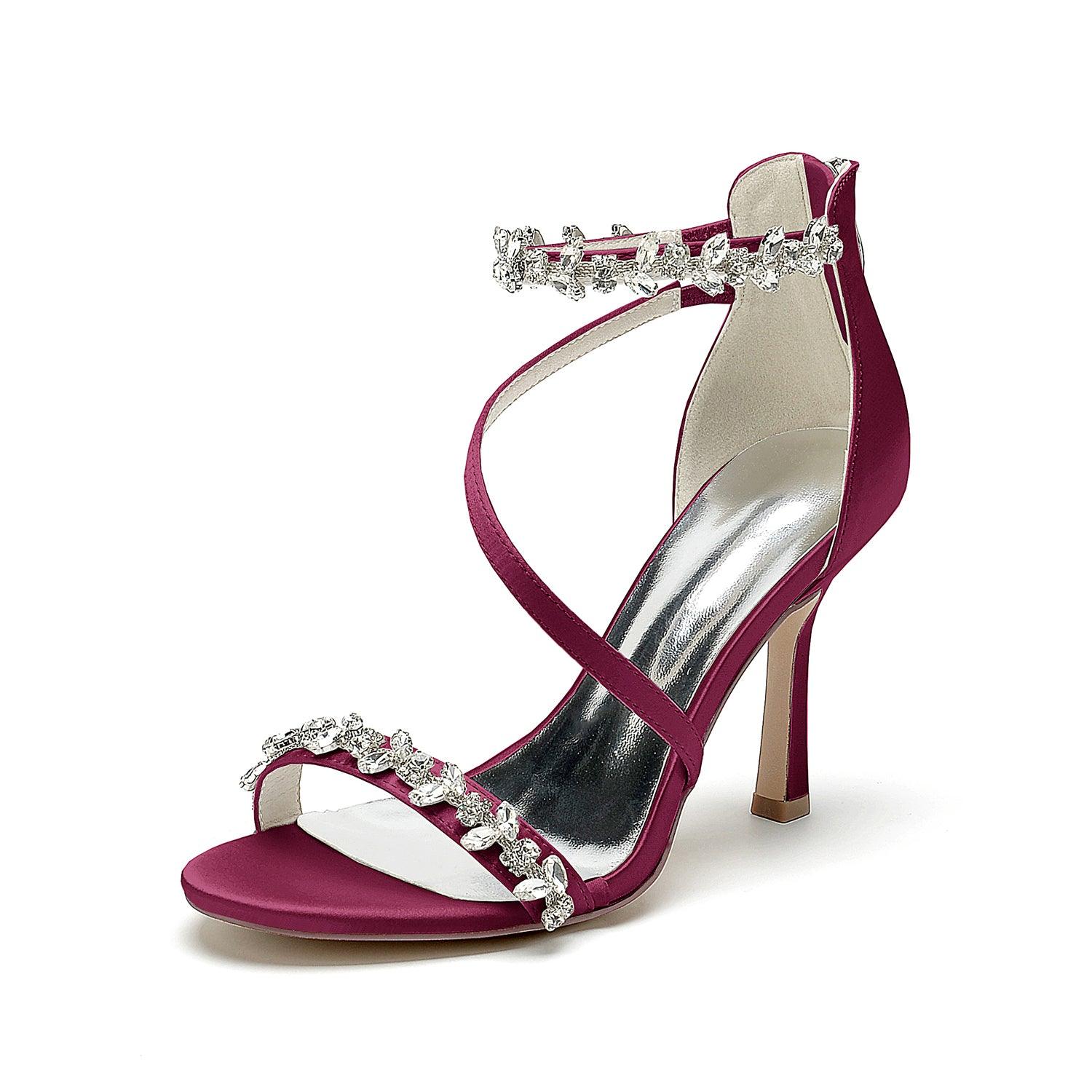 Stiletto Heel 9.5cm Silk-Like Shoes CK0391 - COCOMELODY