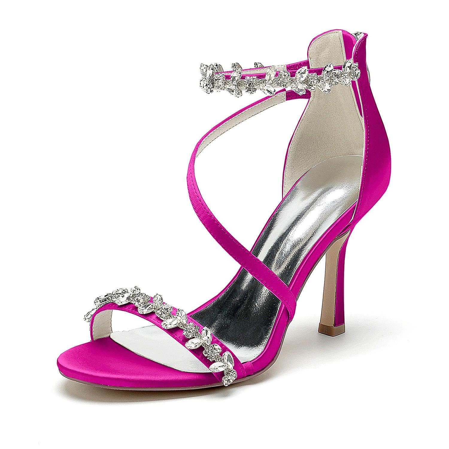 Stiletto Heel 9.5cm Silk-Like Shoes CK0391 - COCOMELODY