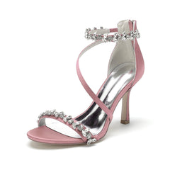 Stiletto Heel 9.5cm Silk-Like Shoes CK0391 - COCOMELODY