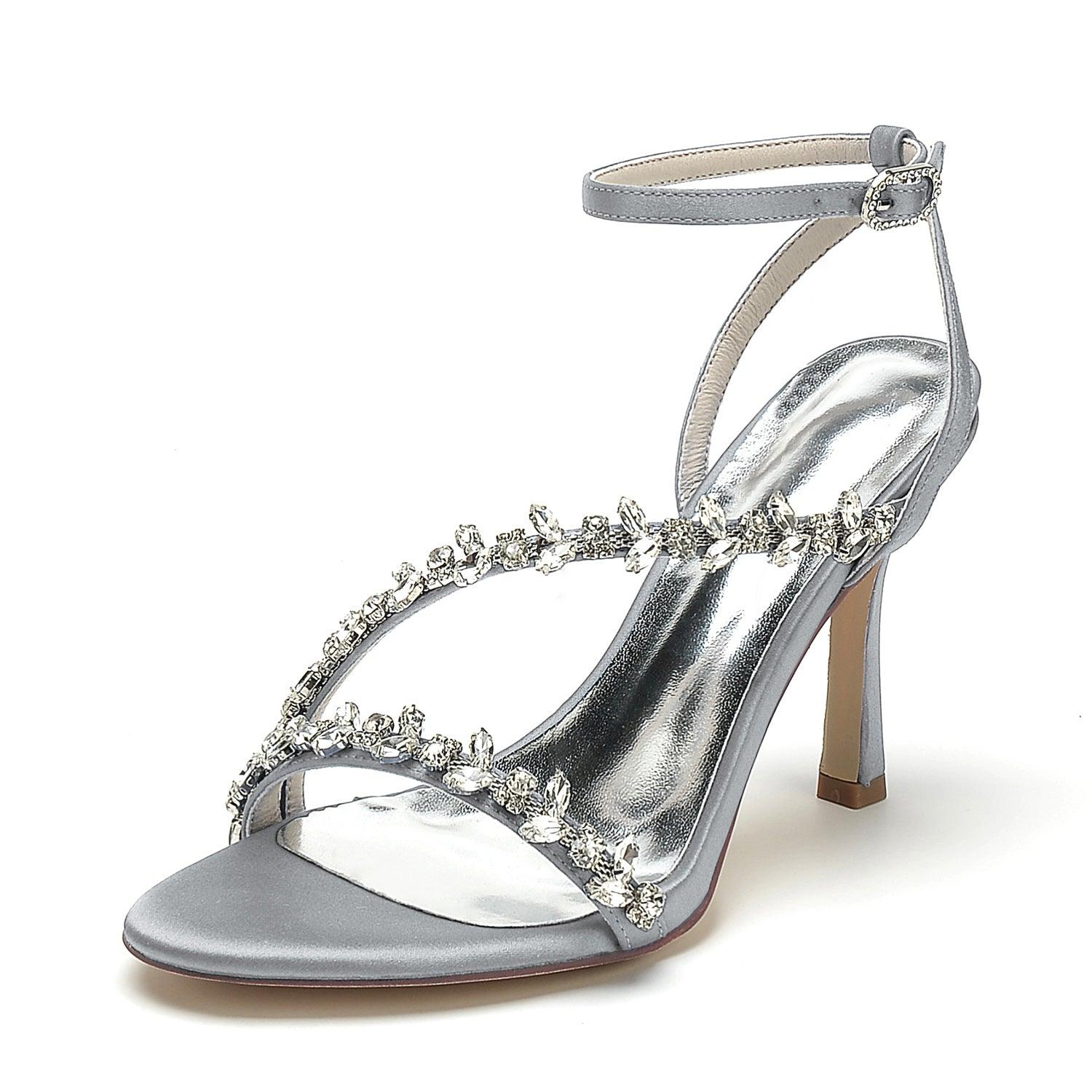 Stiletto Heel 9.5cm Silk-Like Shoes CK0392 - COCOMELODY