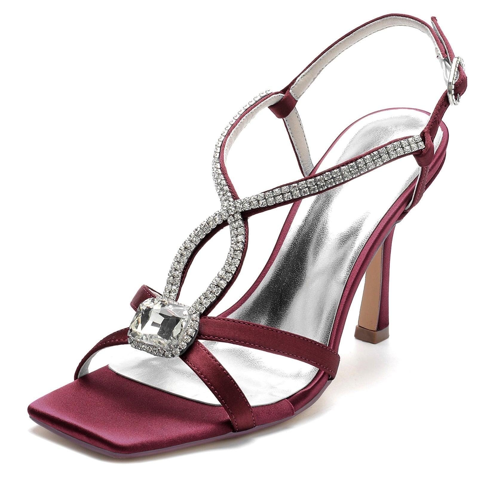 Stiletto Heel 9.5cm Silk-Like Shoes CK0393 - COCOMELODY