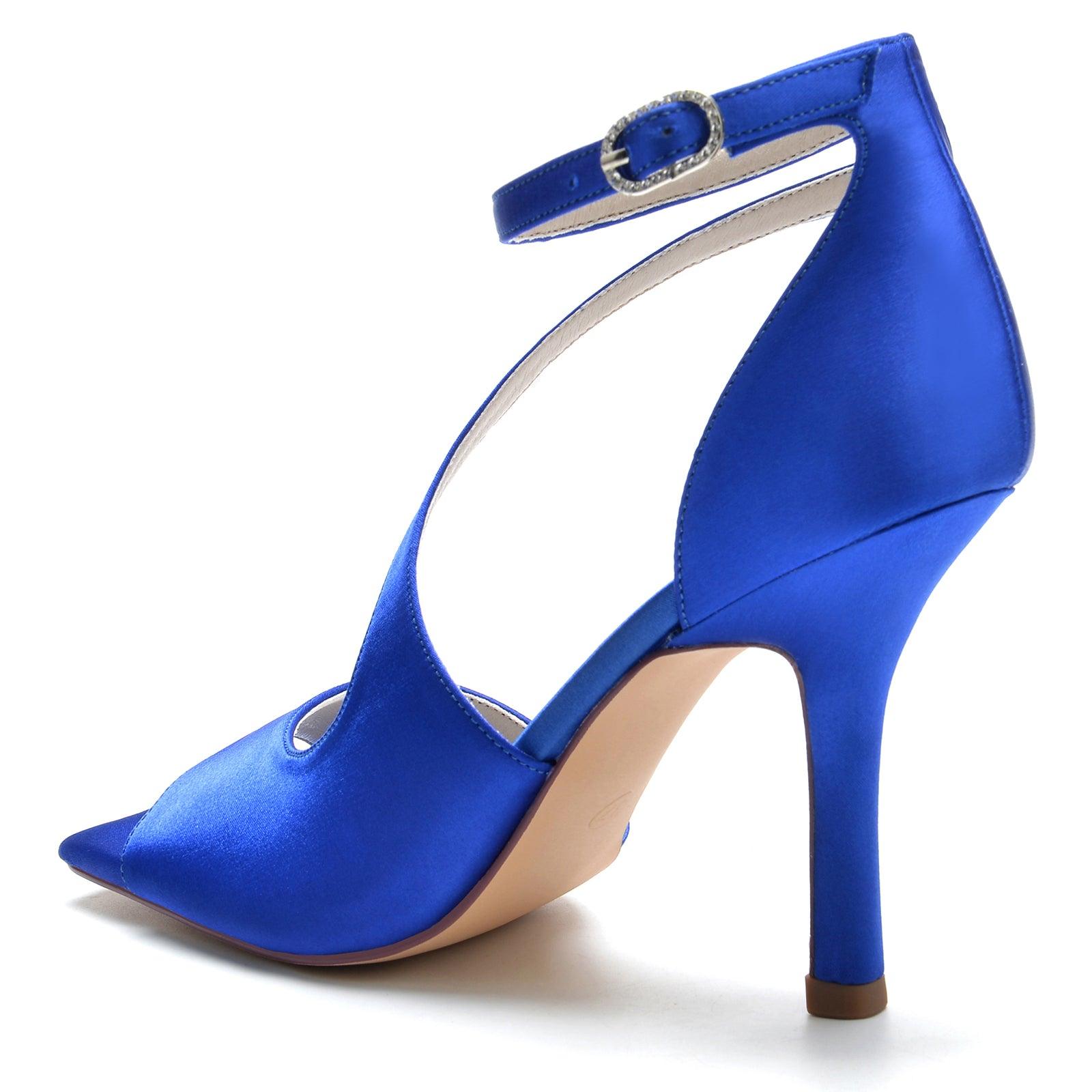 Stiletto Heel 9.5cm Silk-Like Shoes CK0394 - COCOMELODY